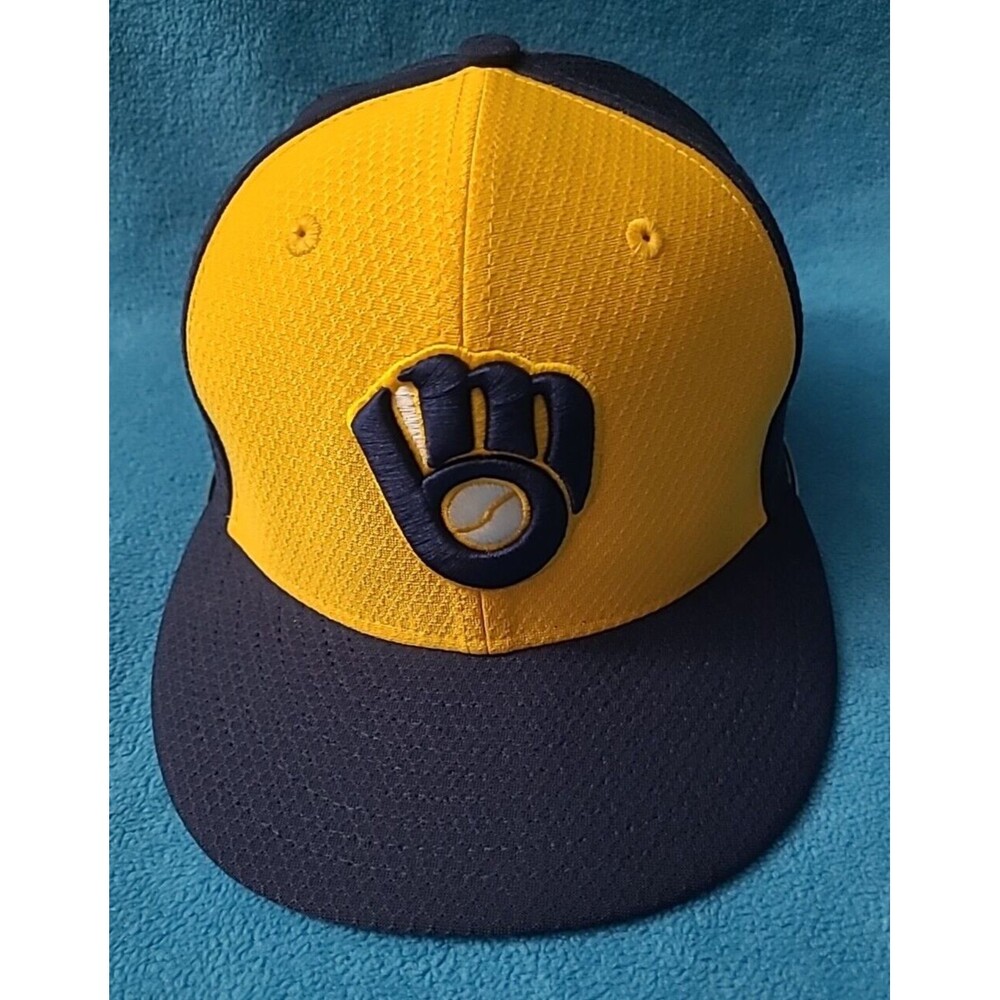 New Era 59Fifty Milwaukee Brewers Hat Cap MLB Baseball Fitted Size 6 7/8